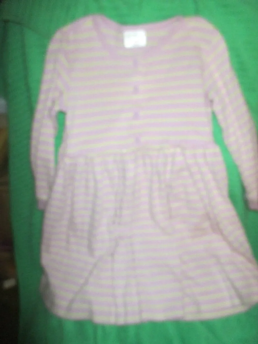 Hanna Andersson 120 Girls 6-7 Long Sleeve A Line Dress Striped Play Day